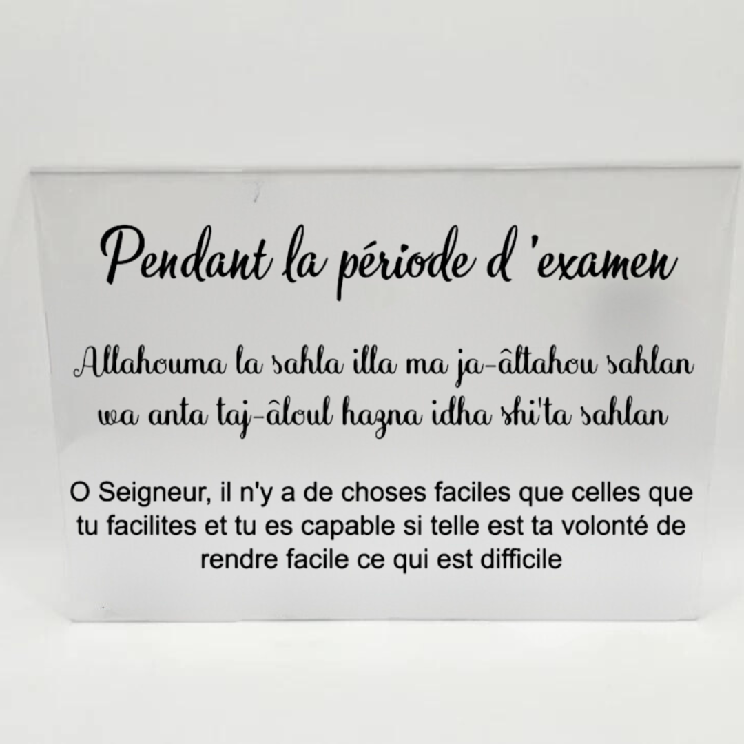 Pendant la période d’examen